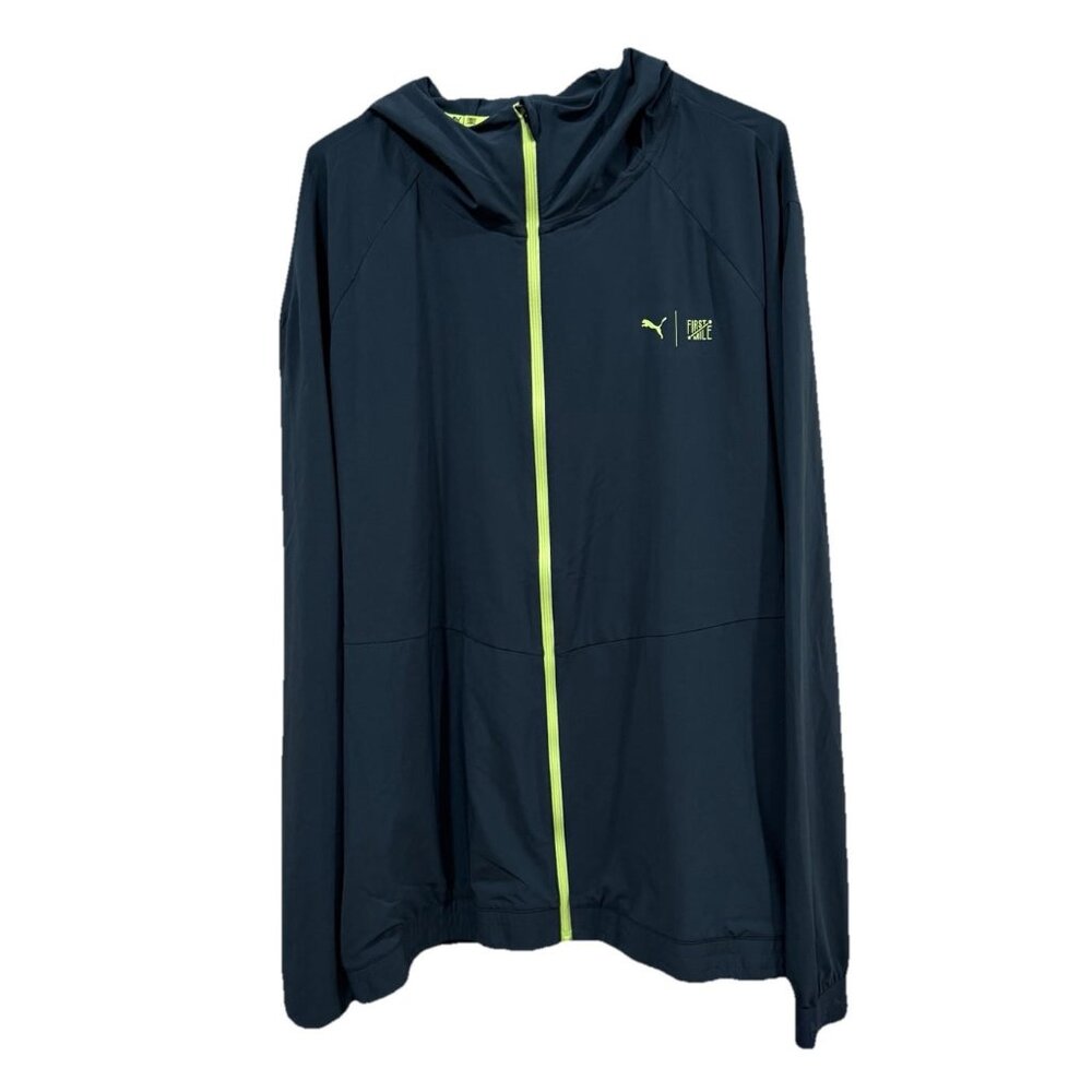 PUMA Mens X First Mile Full-Zip Jacket Athletic Outerwear Casual - Blue  X-Large